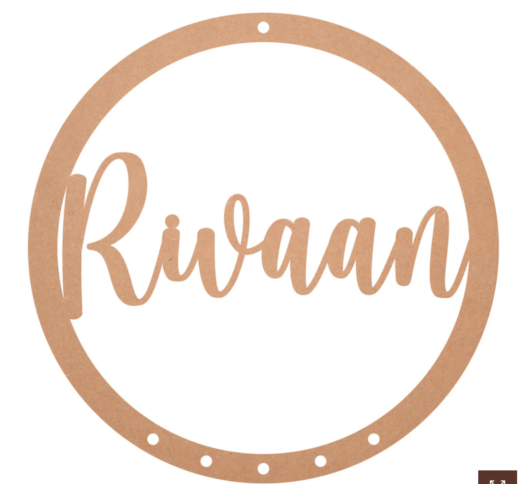 Customized Hanging Name Circle ( MDF )