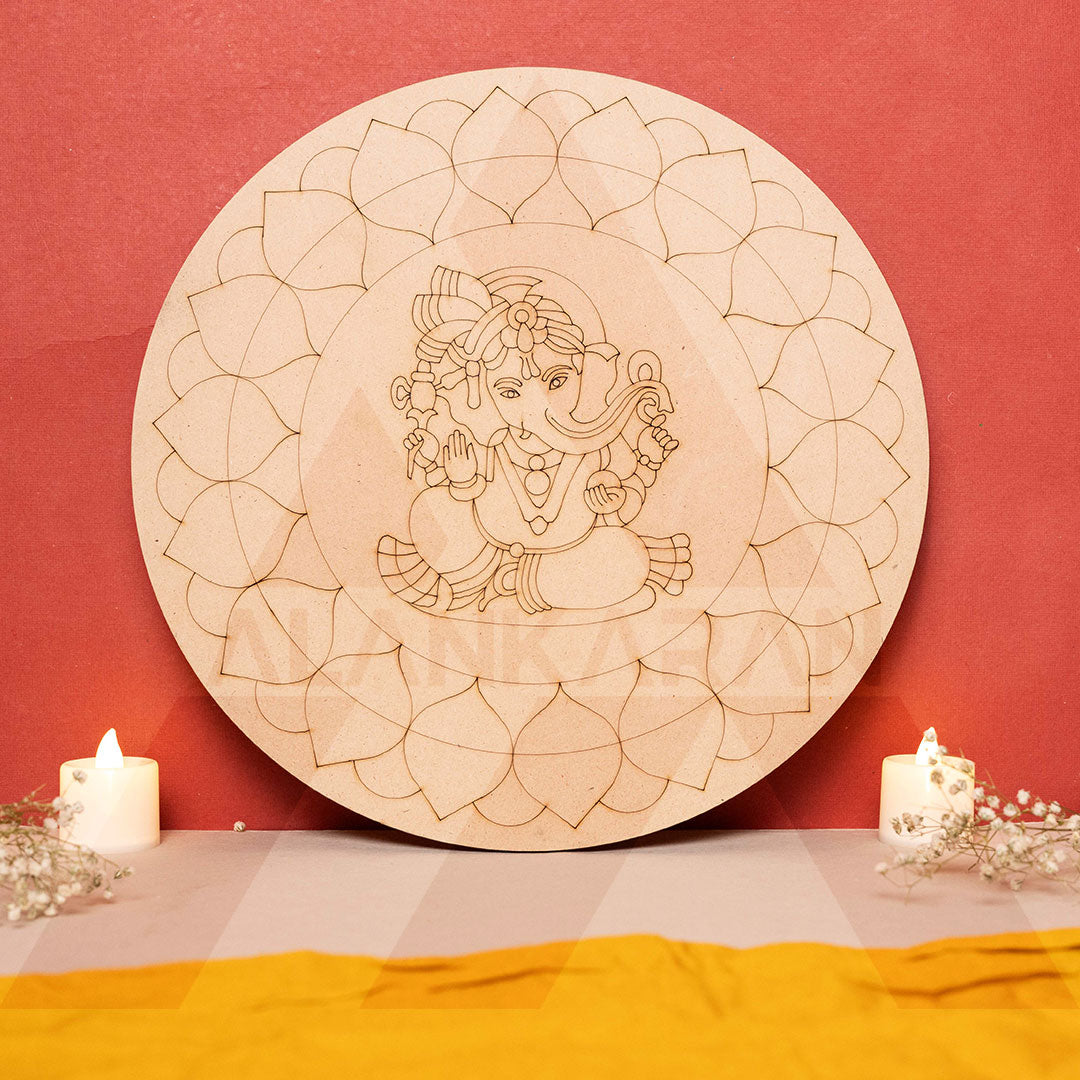 Ganpati Pre-Marked Round