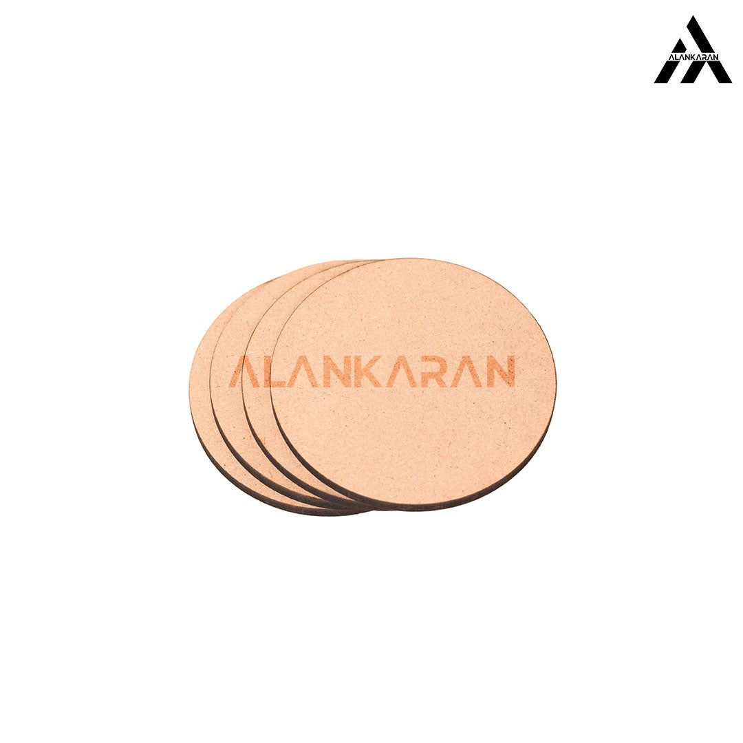 Alankaran MDF Plain Round Base for Painting