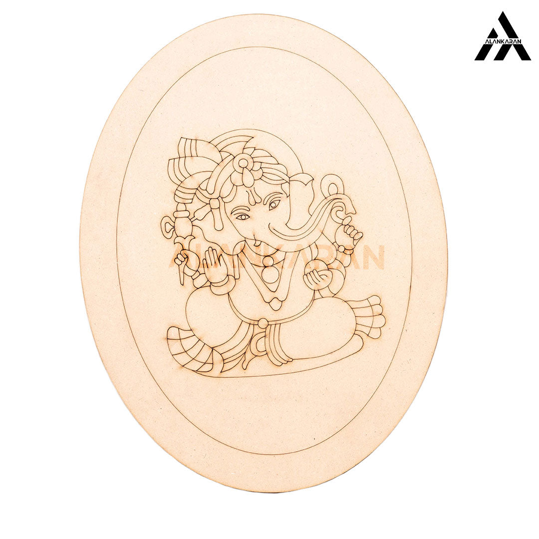 Ganpati Pre-Marked oval