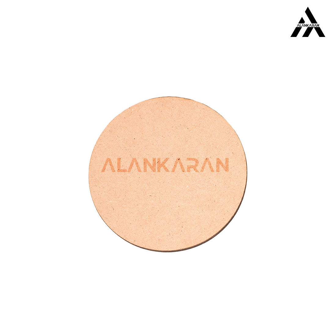 Alankaran MDF Plain Round Base for Painting