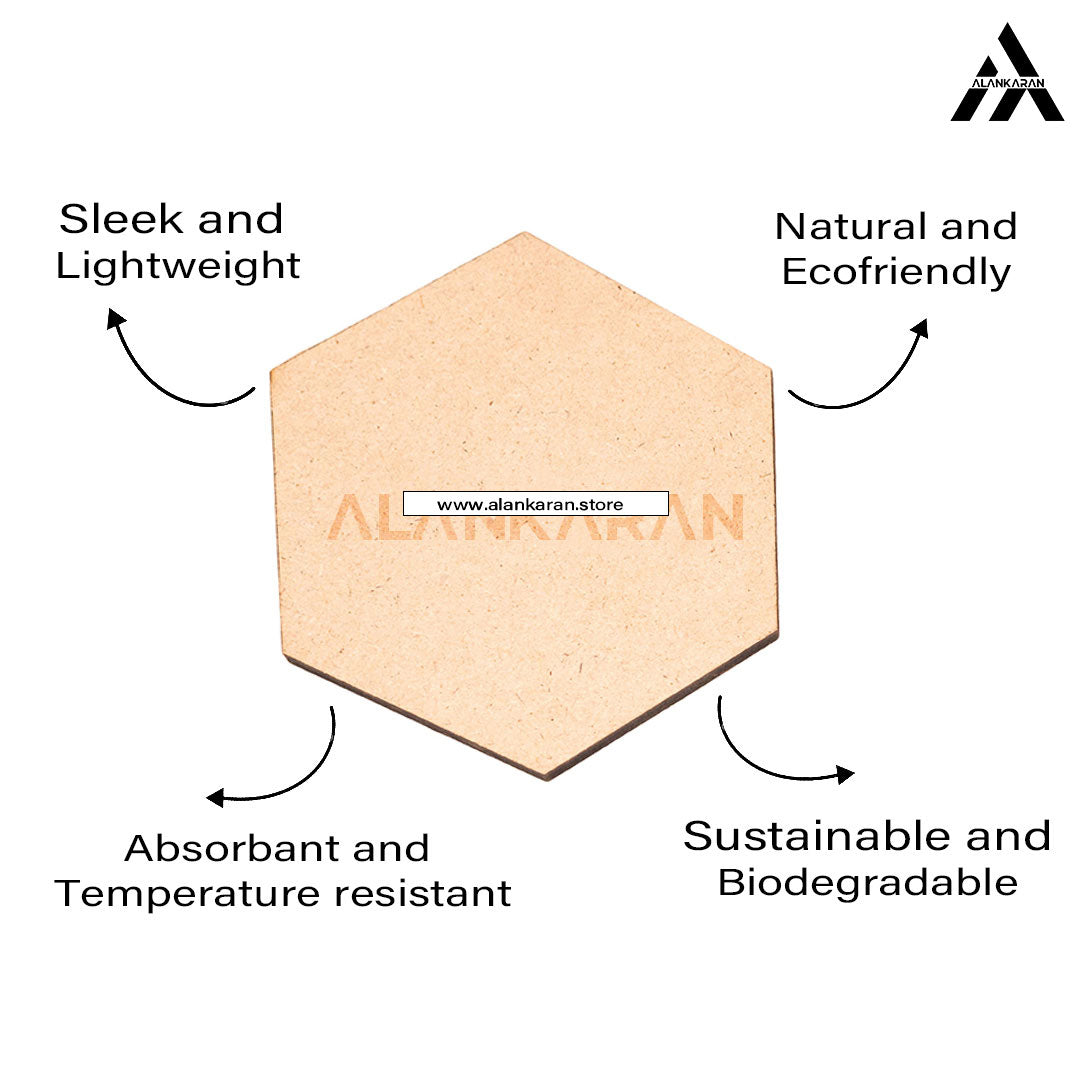 Alankaran Hexagon Coaster