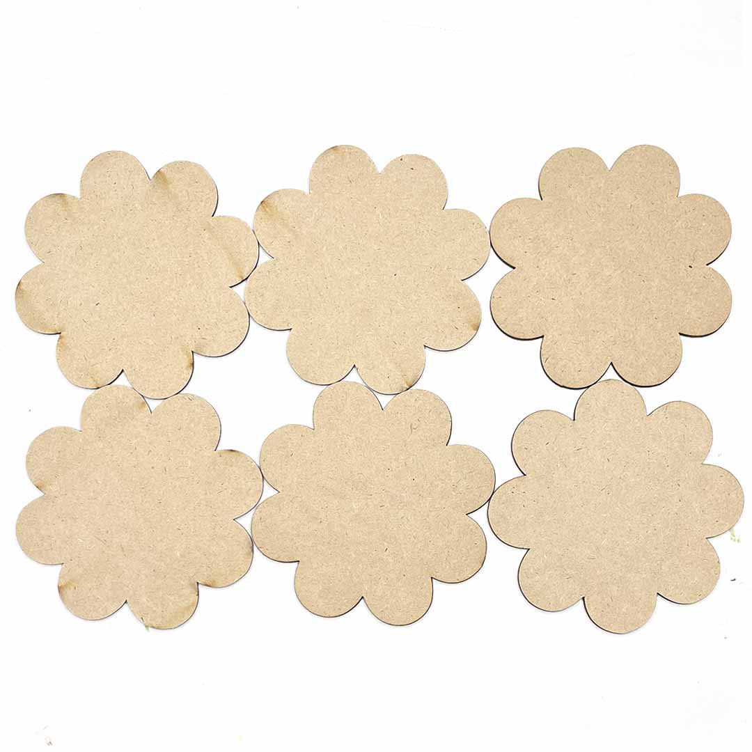 Flower MDF Base Set of 6