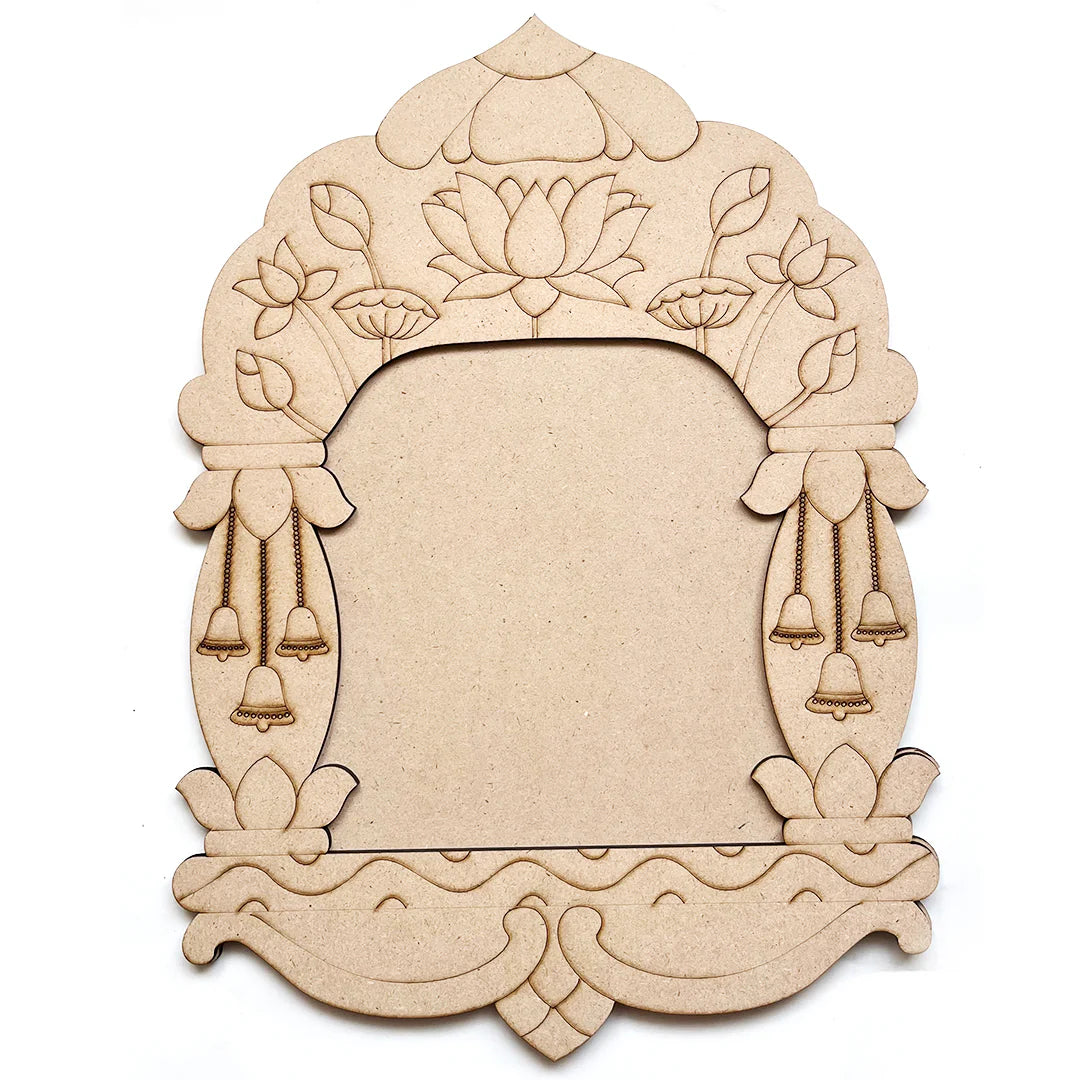 Pre-marked Lotus & Bells Jharokha Design No.2