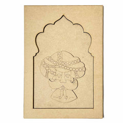 Jharokha With Padharo Sa and Ram Ram Sa Mdf Cutout No.2