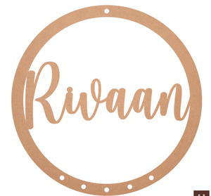 Customized Hanging Name Circle ( MDF )