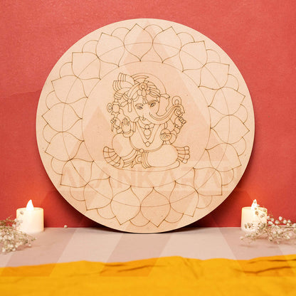 Ganpati Pre-Marked Round