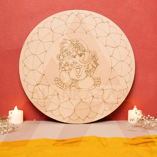Ganpati Pre-Marked Round