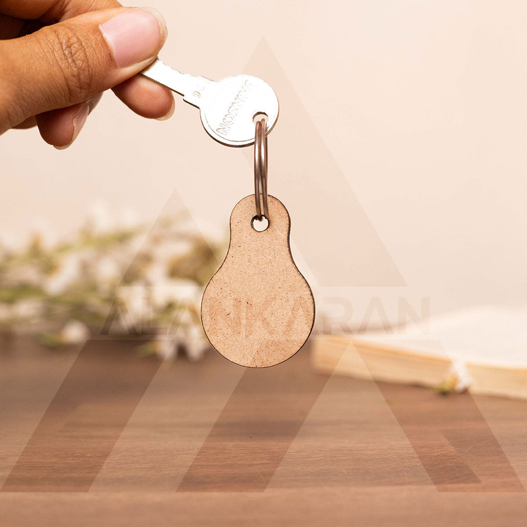 MDF Pear Keychain Bases Set of 3