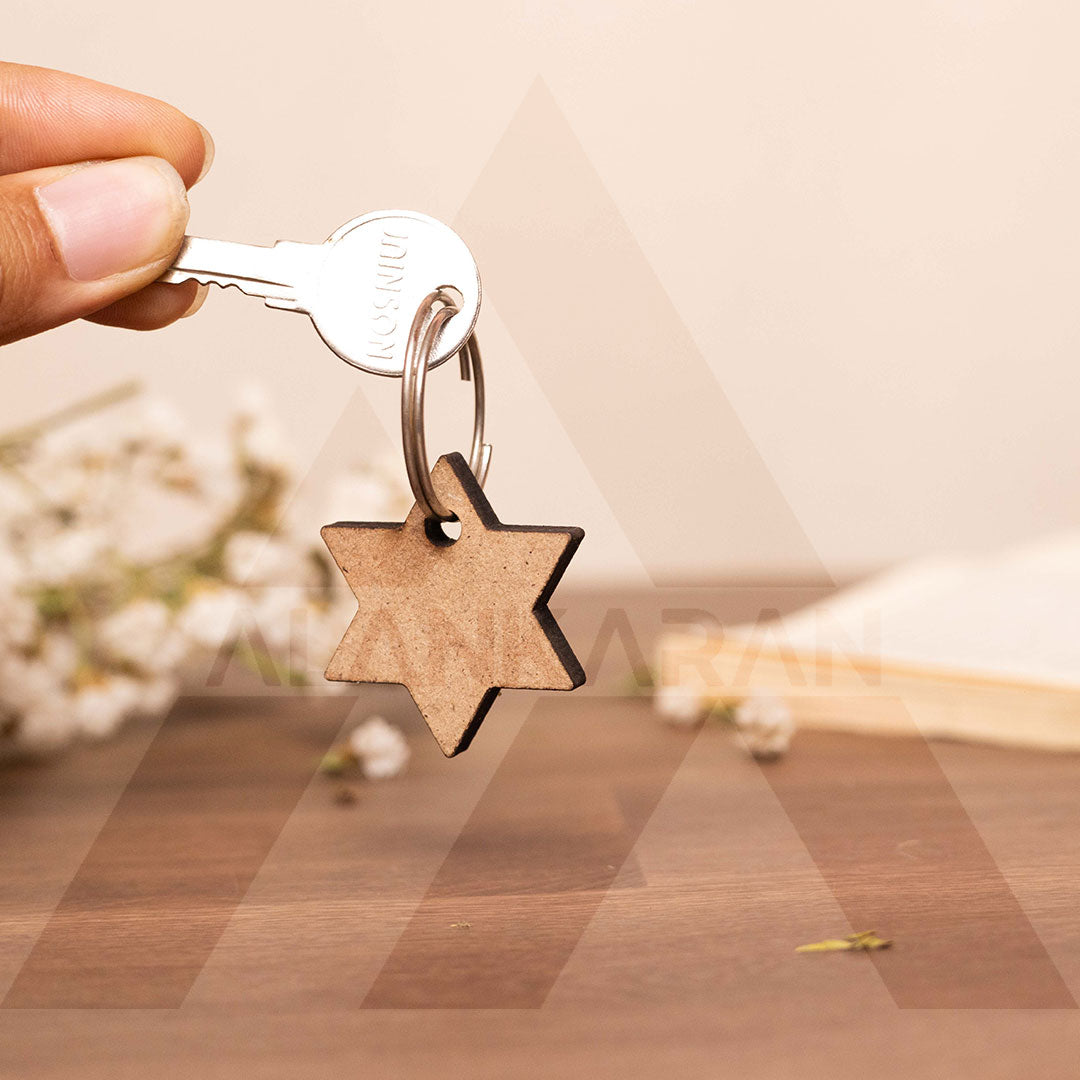 MDF Star Keychain Bases Set of 3