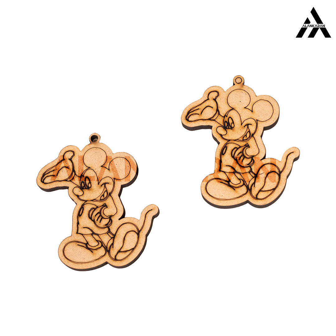 MDF Mickey Keychain Bases Set of 3
