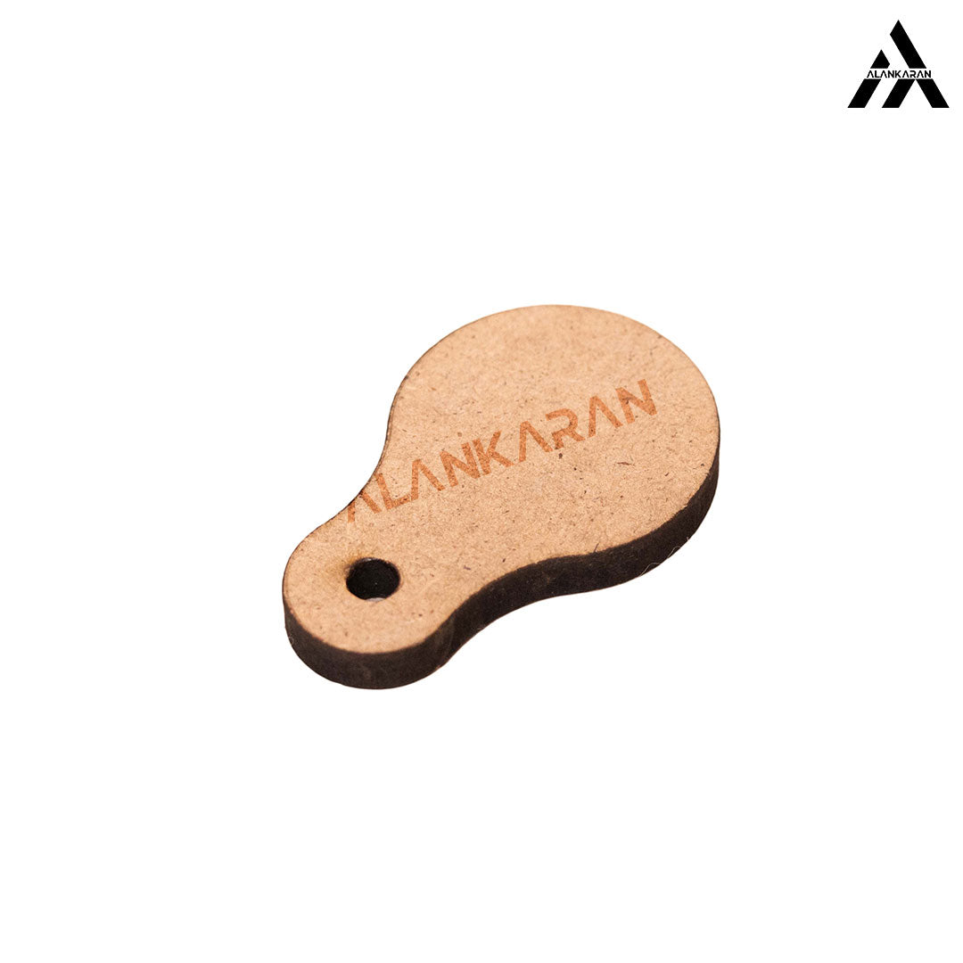 MDF Pear Keychain Bases Set of 3