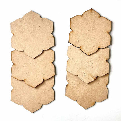 Floral MDF Base Set of 6