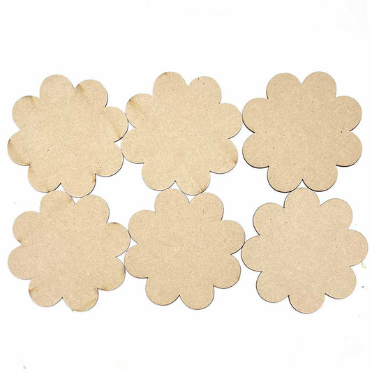 Flower MDF Base Set of 6