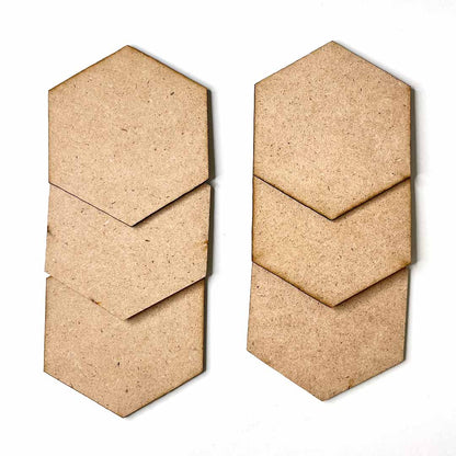 Hexagon Mdf Base Set of 6