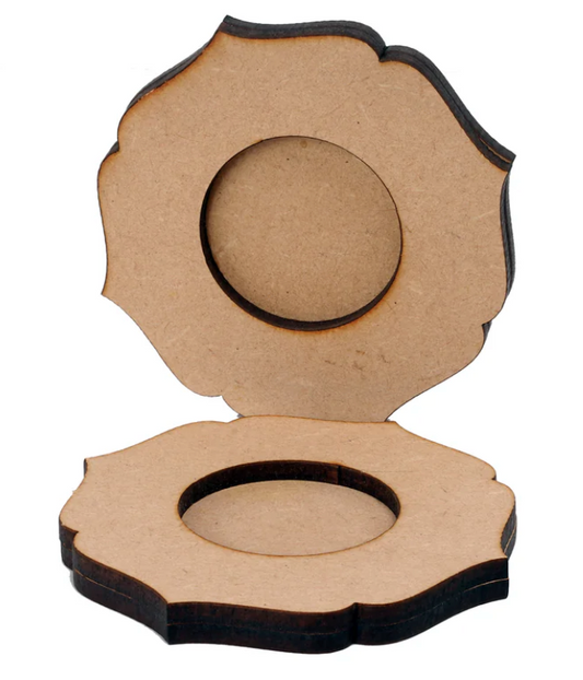 Lotus Shape MDF Tea Light Holder