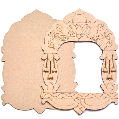 Pre-marked Lotus & Bells Jharokha Design No.2