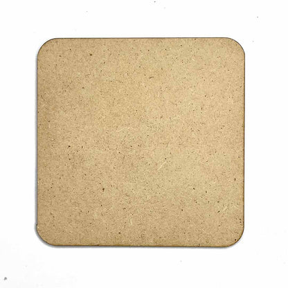 Square Base with Round Edges MDF Base Set of 6