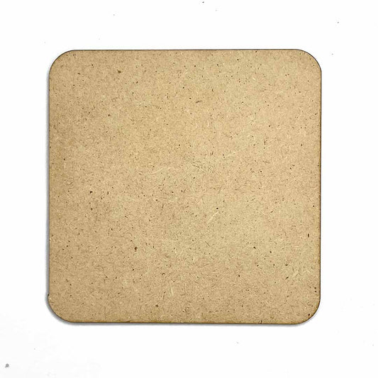 Square Base with Round Edges MDF Base Set of 6