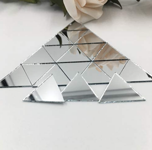 Triangle Glass Mirror for Art and Craft