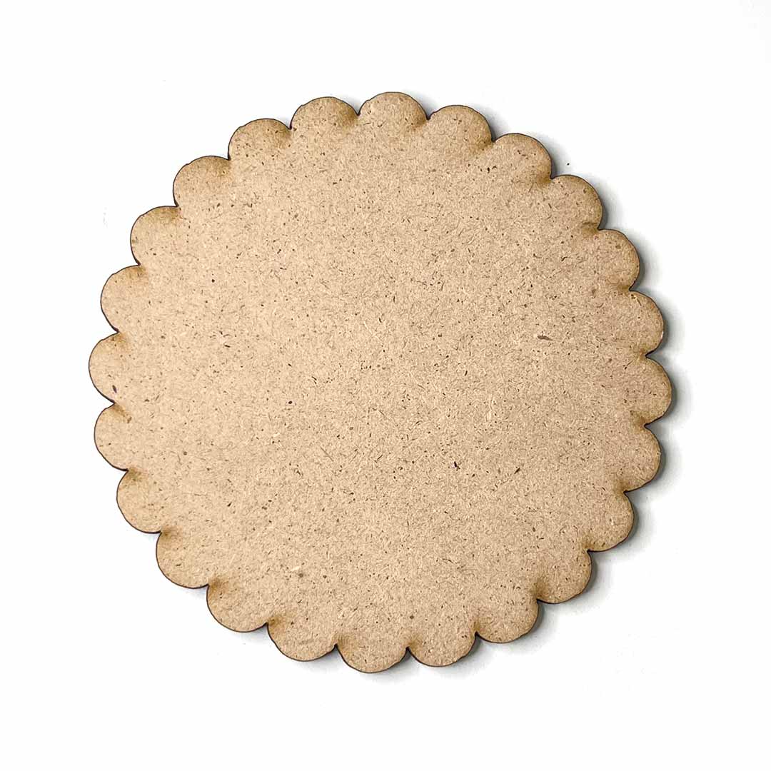 scalloped MDF Base Set of 6
