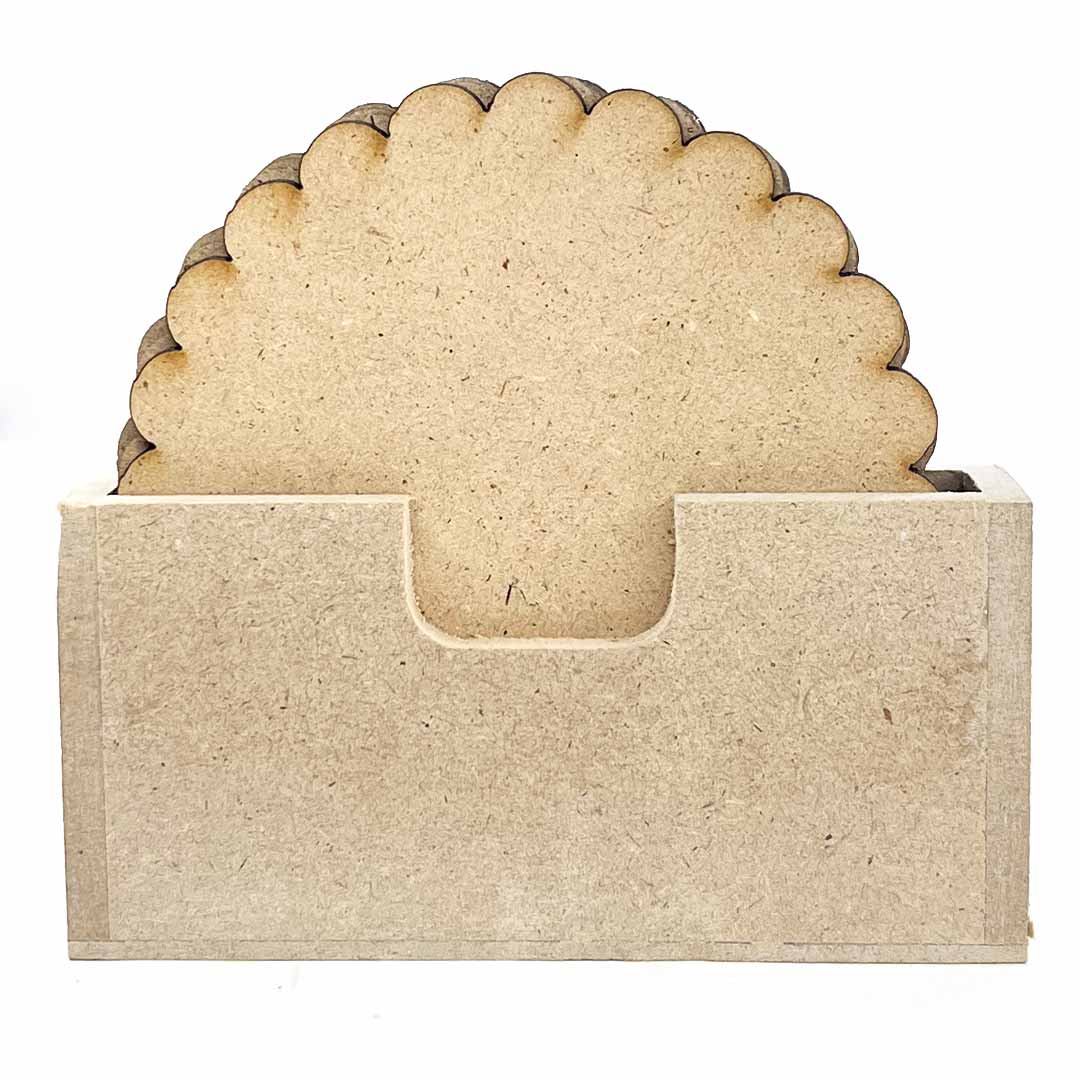 scalloped MDF Base Set of 6